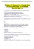 Chapter 05&colon; Economics of Health Care  Delivery &lpar;Stanhope&colon; Public Health  Nursing&comma; 8th Ed&rpar;