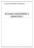 ECS2602 ASSIGNMENT 2 SEMESTER 1