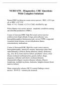 NURO 670 – Diagnostics- CBC Questions With Complete Solutions