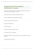 Enphase Solar PV Installation Certification Training 147 Review &vert; Questions with 100&percnt; Correct Answers &vert; Verified