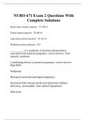 NURO 671 Exam 2 Questions With Complete Solutions