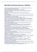 MA 302 Final Exam Review &vert; 2023&sol;24