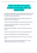 Health and Safety 201 revision questions and answers 2023 new material exam