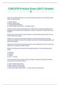 CDR DTR Practice Exam &lpar;2017&rpar; Graded A