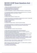 NCCHC CCHP Exam Questions And Answers&excl;&excl; 