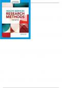 Health Services Research Methods 3rd Edition by Leiyu Shi - Test Bank
