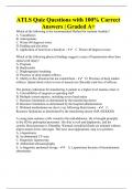 ATLS Quiz Questions with 100% Correct Answers | Graded A+