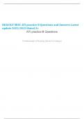 BIOLOGY MISC ATI practice B Questions and Answers Latest update  Rated A+