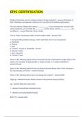 EPIC CERTIFICATION question and answers&sol;100&percnt; correct answers 2023
