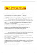 Fire Prevention ) (Solved Questions 100% VERIFIED QUESTIONS AND ANSWERS) 