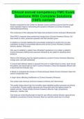 Clinical annual competency FMC Exam Questions With Complete Solutions &lpar;100&percnt; correct&rpar;
