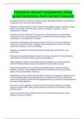 Fresenius annual competency study guide Questions And Correct Answers