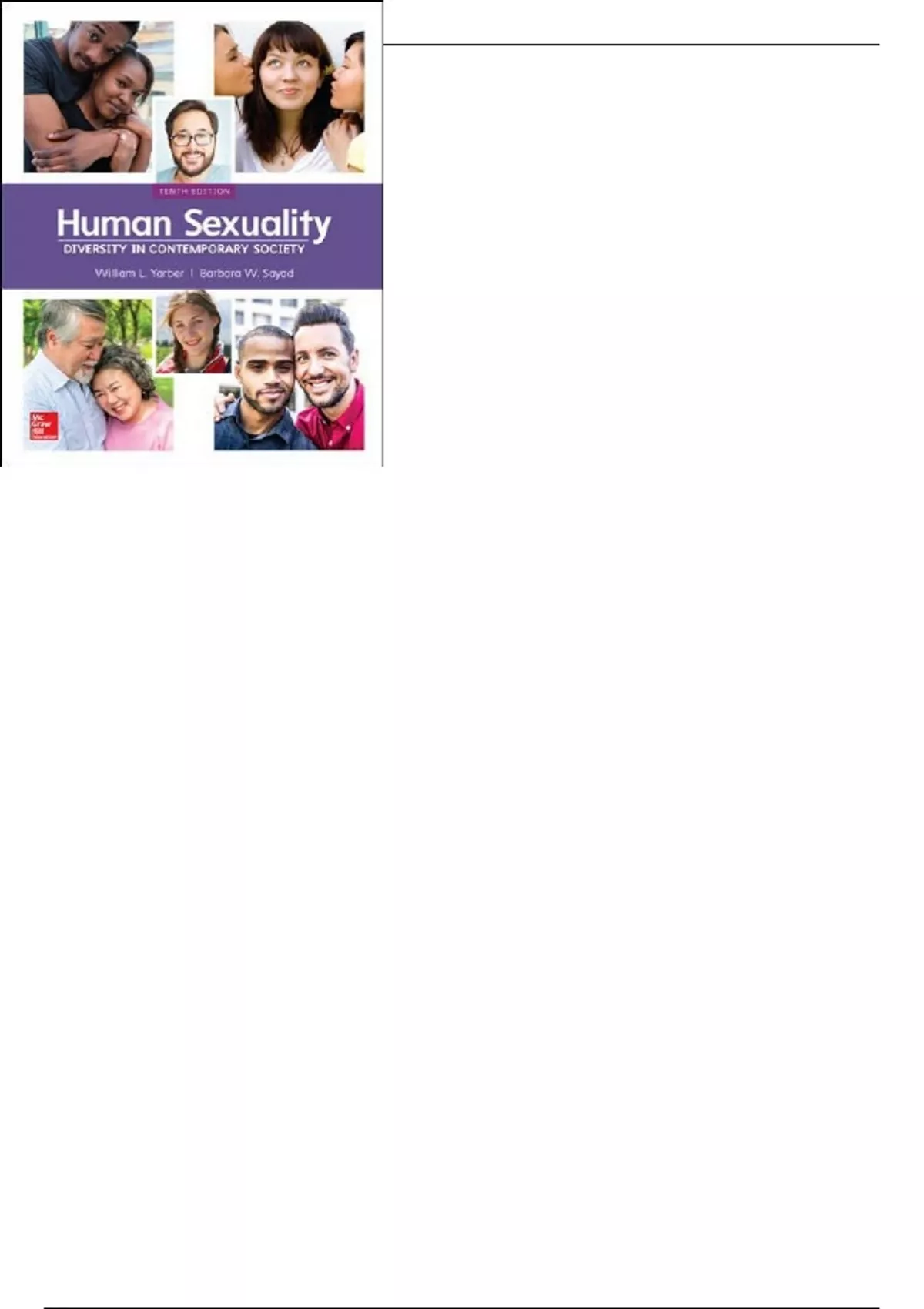 Human Sexuality Diversity in Contemporary Society 10th Edition By