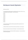 Bio Beyond&colon; Genetic Replication exam questions and 100&percnt; correct answers