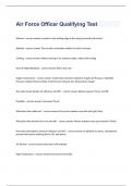 Air Force Officer Qualifying Test exam questions and 100&percnt; correct answers