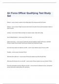 Air Force Officer Qualifying Test Study Set exam questions and 100&percnt;correct answers 2023