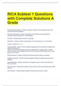 RICA Subtest 1 Questions with Complete Solutions A Grade 