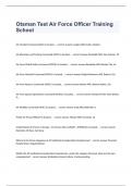 Otsman Test Air Force Officer Training School exam questions and 100% correct answers