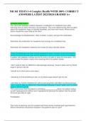 NR 341 TESTS 1-4 Complex Health WITH 100&percnt; CORRECT  ANSWERS LATEST 2023&sol;2024 GRADED A&plus;