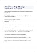 Buildertrend Project Manager Certification- 79 Final Exam Review &vert; Questions with 100&percnt; Correct Answers &vert; Verified
