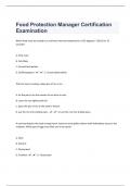 Food Protection Manager Certification 90 Review Questions With Answers