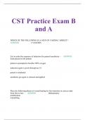 CST Practice Exam B and A