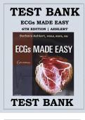Test Bank for ECGs Made Easy 5th Edition Aehlert / All Chapters 1-10 / Full Complete