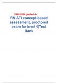 RN ATI concept-based assessment&comma; proctored exam for level 1&lpar; 2023&sol;2024 &rpar; perfect solution