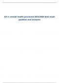 Ati rn mental health proctored 2023/2024 best exam   questions and answers