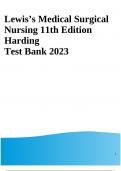 Lewis’s Medical Surgical Nursing 11th Edition Harding Test Bank 2023