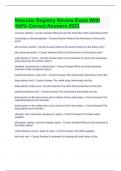  Vascular Registry Review Exam With 100&percnt; Correct Answers 2023