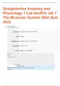 Straighterline Anatomy and Physiology 1 Lab BIO201L Lab 7 The Muscular System Quiz 2023