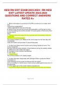 HESI RN EXIT EXAM 2023-2024 | RN HESI  EXIT LATEST UPDATE 2023-2024 QUESTIONS AND CORRECT ANSWERS RATED A+