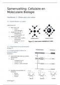 Samenvatting -  Cellulaire en moleculaire biologie, Hoofdstuk 2
