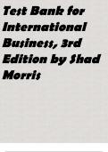 Test Bank for International Business, 3rd Edition by Shad Morris