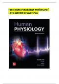 Test Bank For Human Physiology 16th Edition Stuart Fox