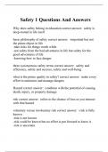 Safety 1 Questions And Answers