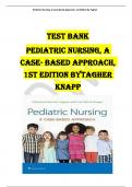 TEST BANK Pediatric Nursing, A Case- Based Approach, 1st Edition ByTagher Knapp