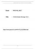 H19-110_V2.0-ENU HCSA-Sales-Storage V2.0 Exam Dumps