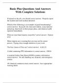 Basic Plus Questions And Answers With Complete Solutions