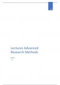 Notes on lectures Advanced Research Methods (MAN-MOD012-2023-1-V) 