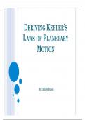 Keplers law of planetary motion 