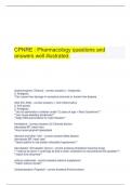 CPNRE &colon; Pharmacology questions and answers well illustrated&period;
