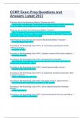 CCRP Exam Prep Questions and Answers Latest 2023&period;