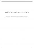 Economics - Microeconomics (ECON101)|ECON101 Week 1 Quiz Microeconomics AMU