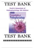 Test bank Porth's Essentials of Pathophysiology 5th Edition A+ LATEST COMPLETE GUIDE 2022-2023 ALL CHAPTERS