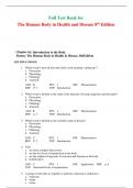 Test Bank For The Human Body in Health and Disease 8th Edition&comma; All Chapters
