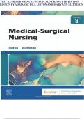 TEST BANK FOR MEDICAL-SURGICAL NURSING 8TH EDITION LINTON BY ADRIANNE DILL LINTON AND MARY ANN MATTESON