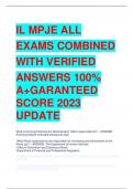 IL MPJE ALL  EXAMS COMBINED  WITH VERIFIED  ANSWERS 100&percnt; A&plus;GARANTEED SCORE 2023 UPDATE  