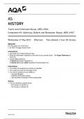 AQA AS HISTORY PAPER 1 2023 (7041/1H: Tsarist and Communist Russia, 1855–1964  Component 1H Autocracy, Reform and Revolution: Russia, 1855–1917)